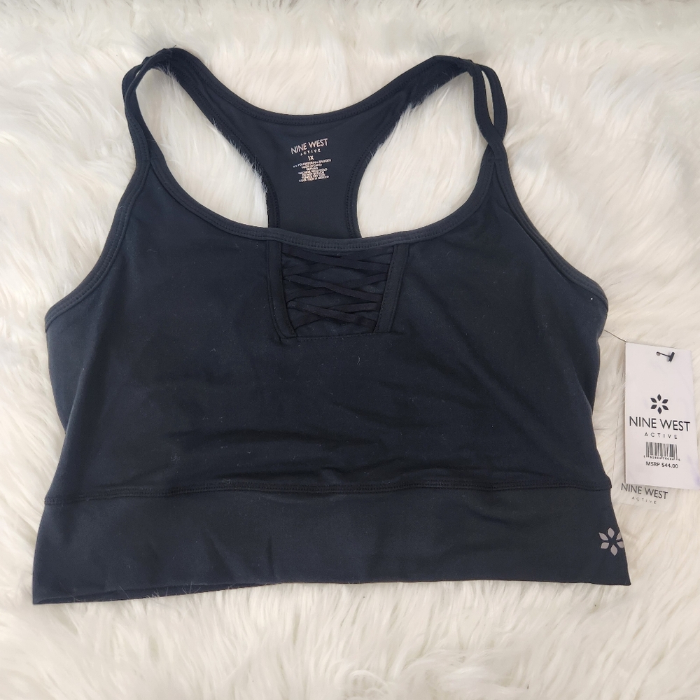 Nine West Active Black Sports Bra